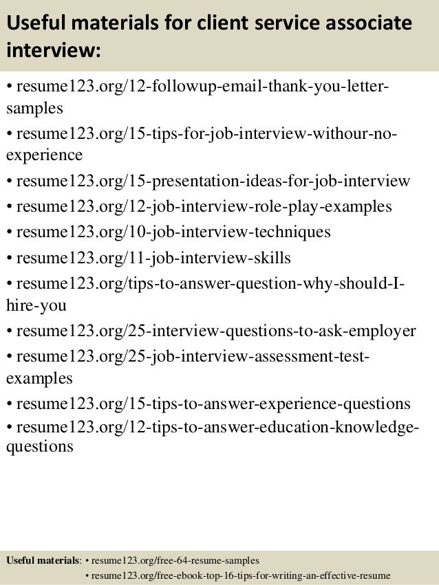 client services resumes