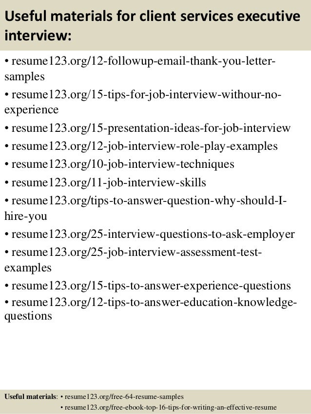 client servicing resume sample