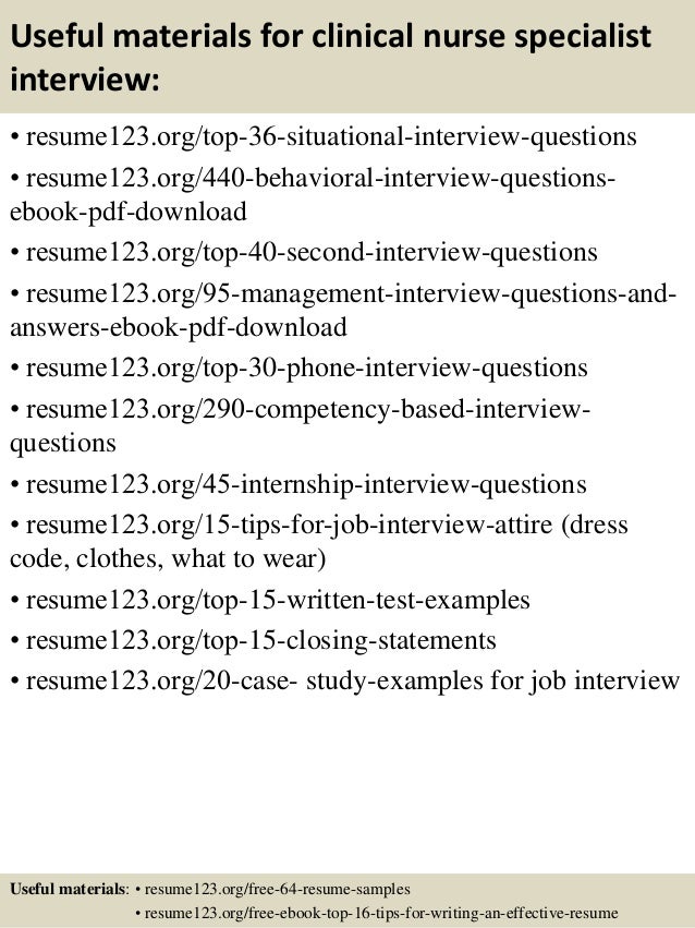 sample clinical nurse resume