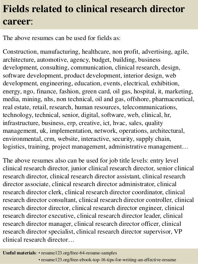 clinical director resume