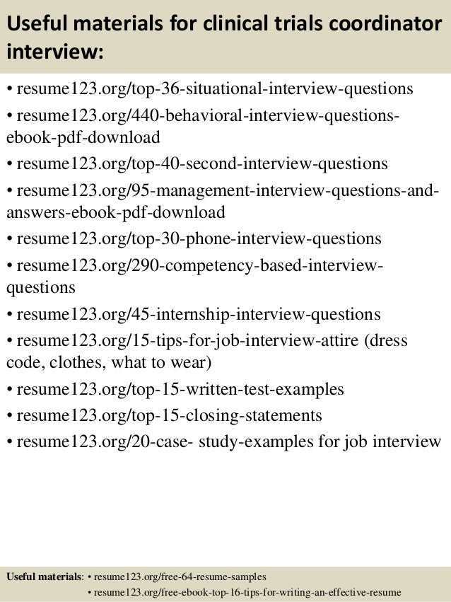 clinical research coordinator resume sample