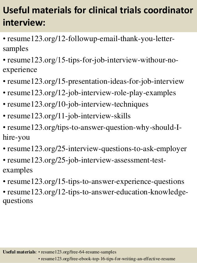 clinical research coordinator resumes