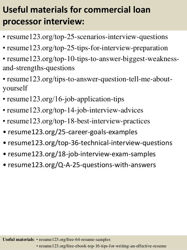 loan processor resume sample