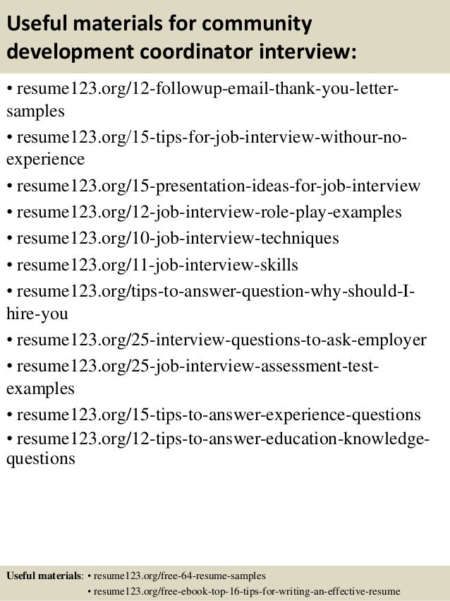 top 8 community development coordinator resume samples community development resumes