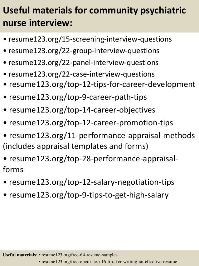 sample psychiatric nurse resume