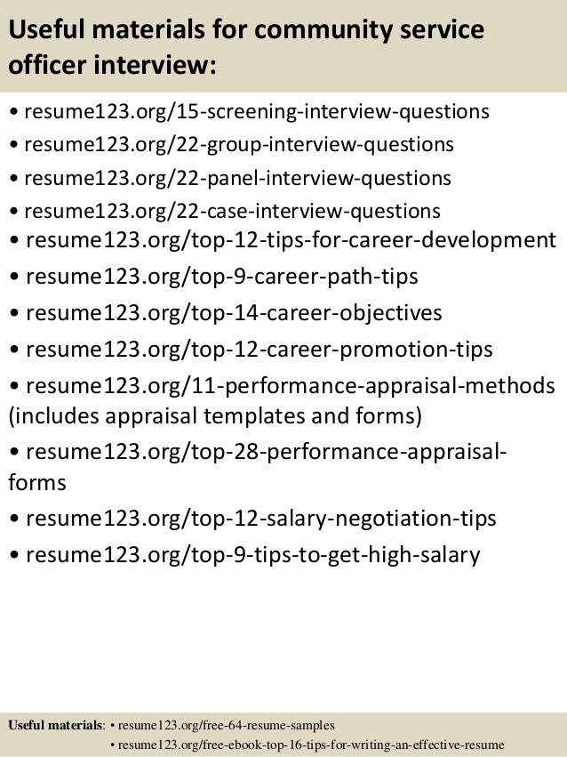 community service resume template