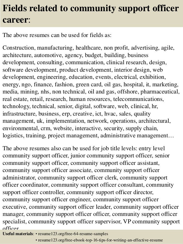 it officer resumes