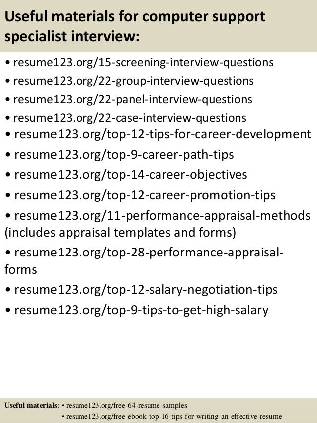 information technology specialist resumes