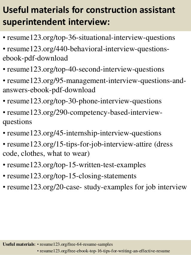 top construction assistant superintendent resume samples construction superintendent resume