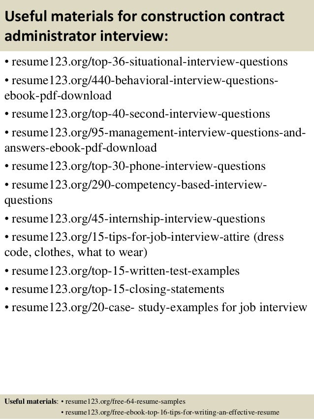 contracts administrator resumes