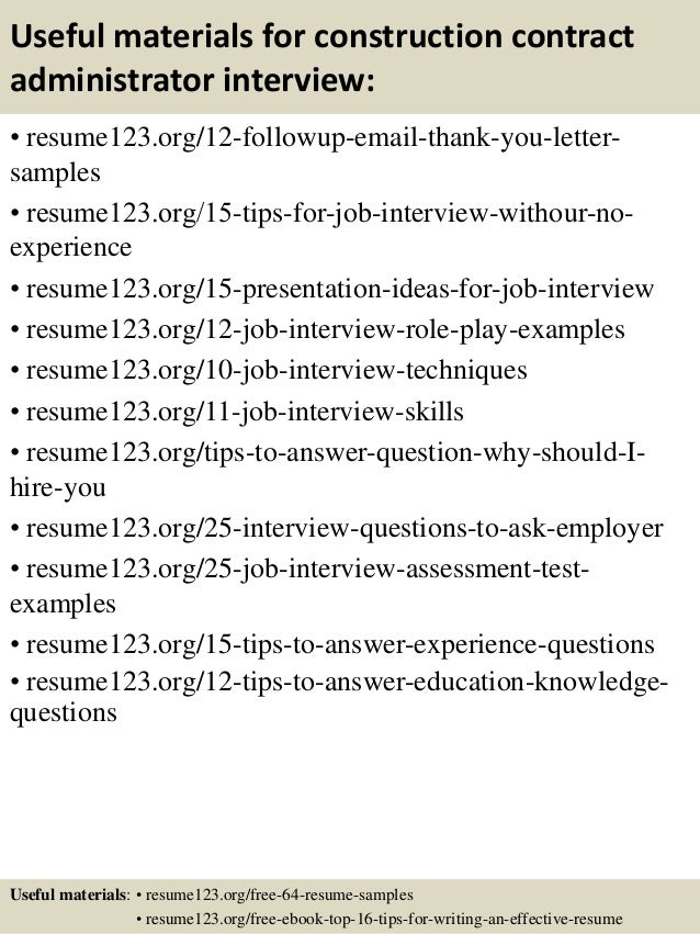 top 8 construction contract administrator resume samples contract administrator resumes