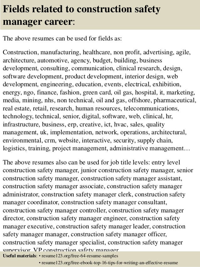 top 8 construction safety manager resume samples software design engineer interview questions