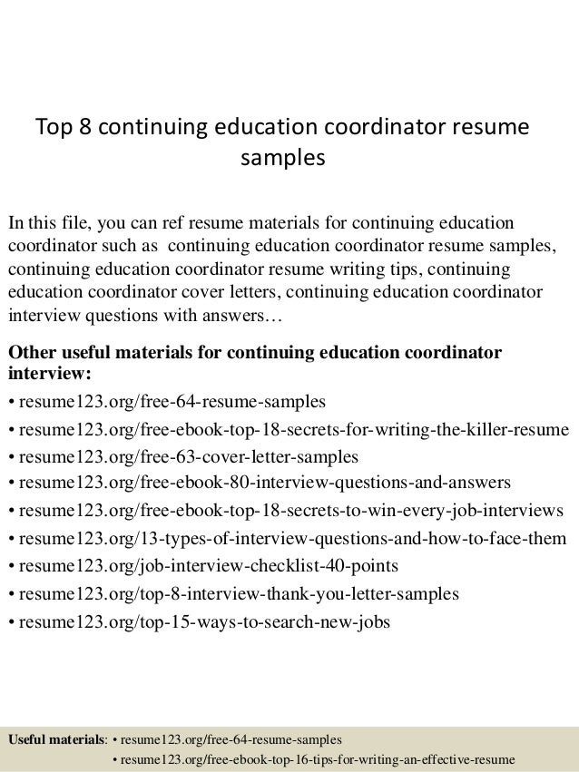 continuing education resumes