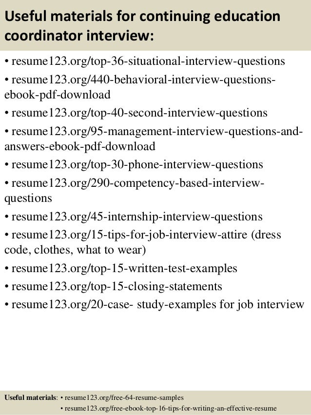 continuing education resumes