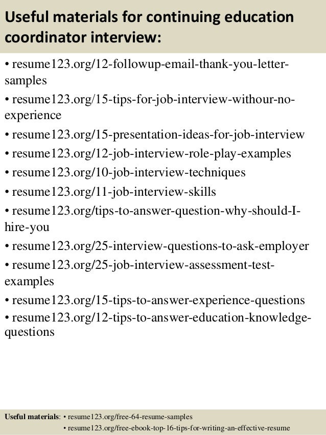 continuing education resumes