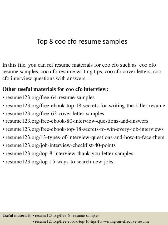 top-8-coo-cfo-resume-samples