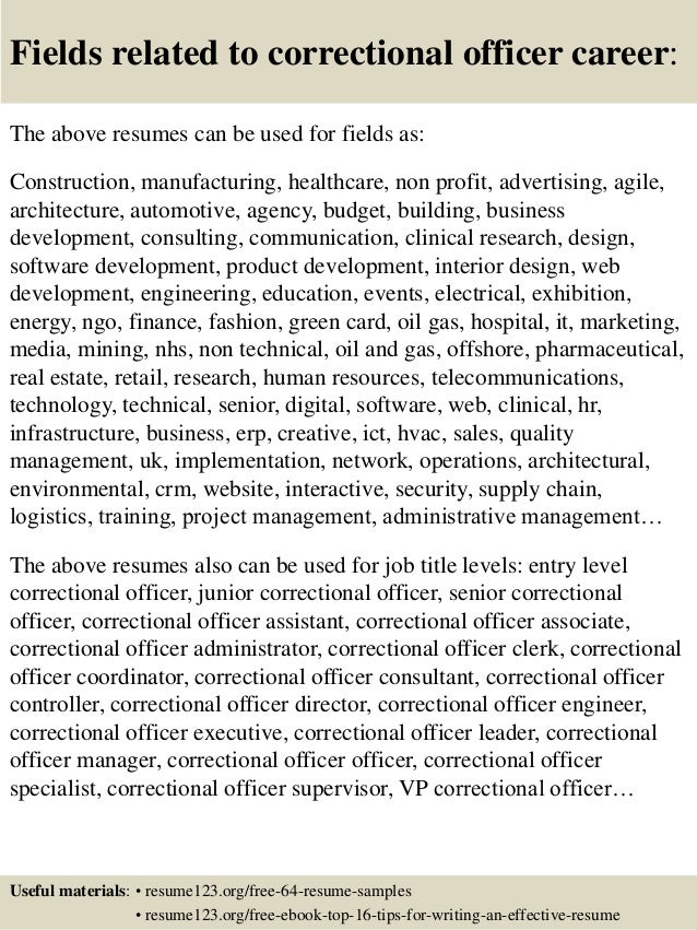 top 8 correctional officer resume samples correction officer resume