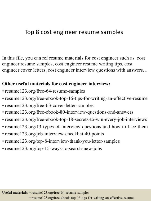 resume cost