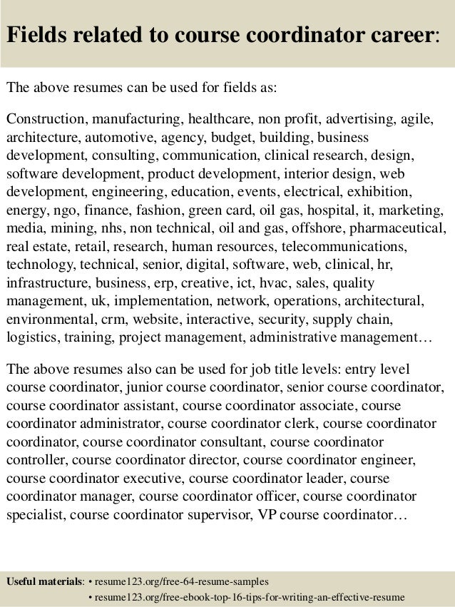 resume courses