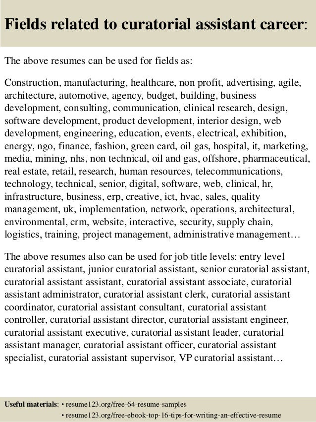 curator cover letters