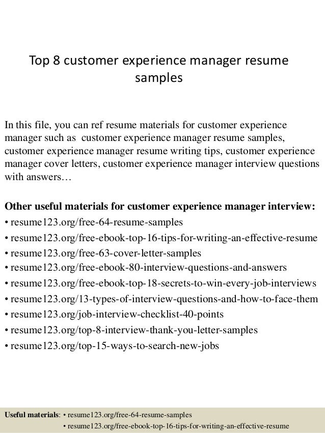 customer experience manager