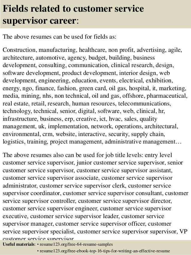nursing supervisor resumes