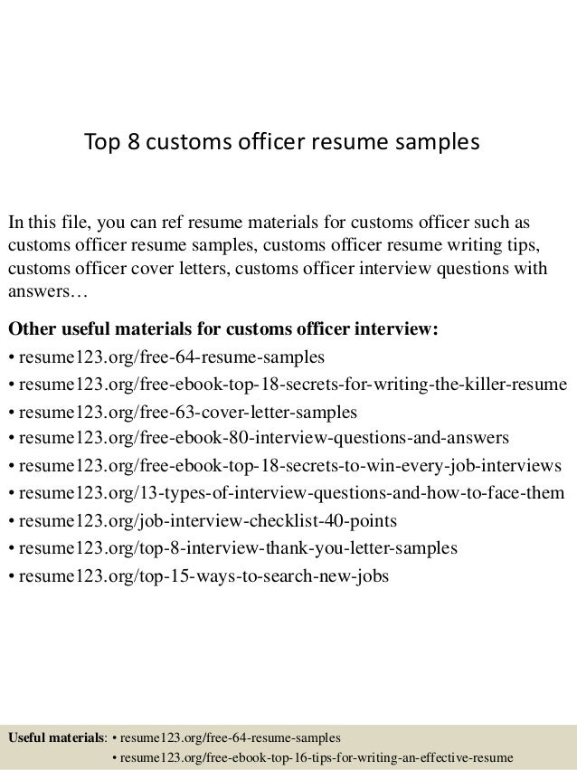 Cbp resume examples