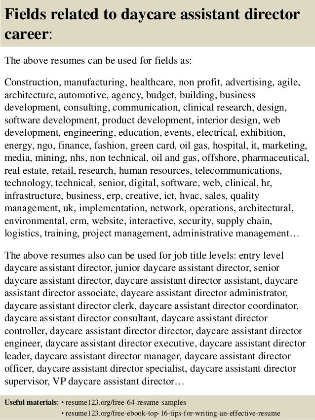 assistant director resume