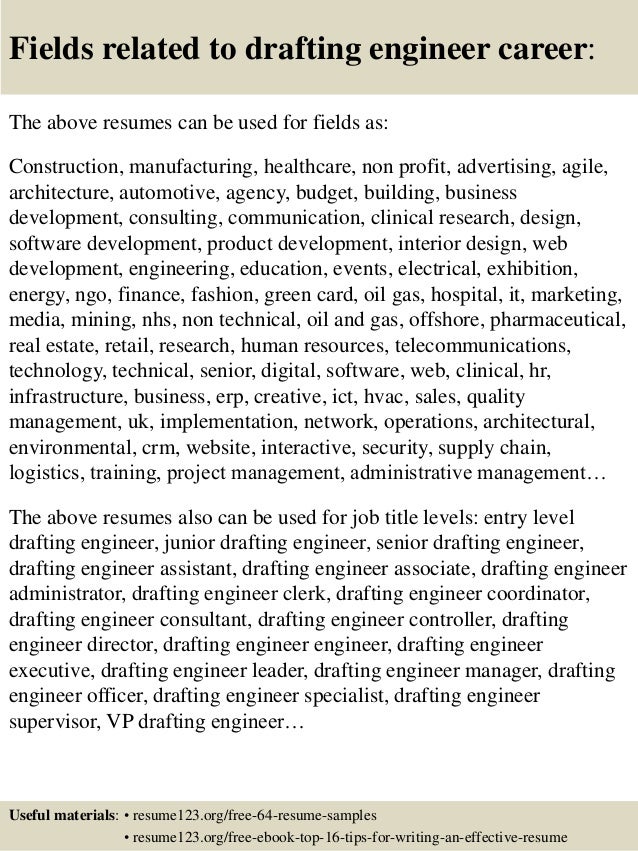 Junior draftsperson resume