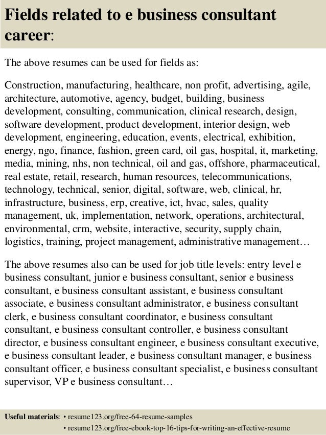 16 fields related to e business consultant career the above resumes - Business Consultant Resume Sample 16 fields related to e business consultant career the above resumes - Business Consultant Resume Sample