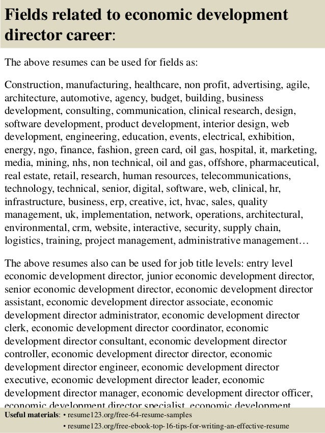 top 8 economic development director resume samples director of development resumes