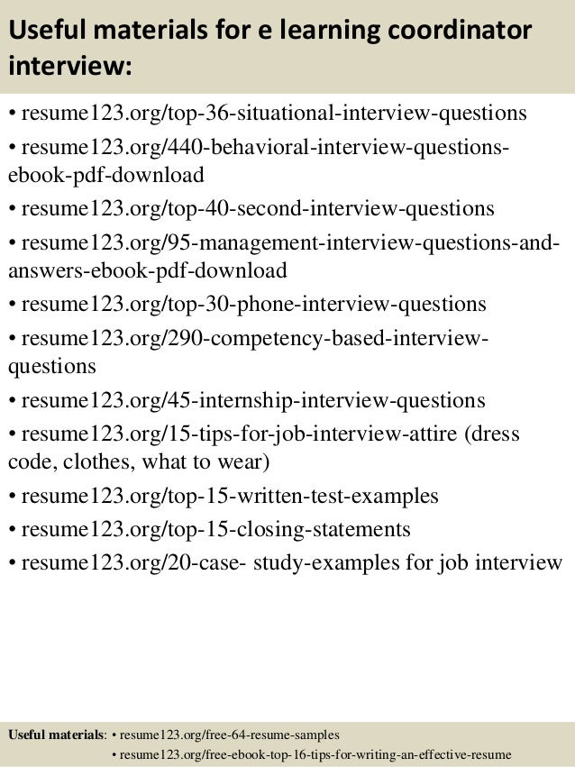 top 8 e learning coordinator resume samples procurement coordinator resumes