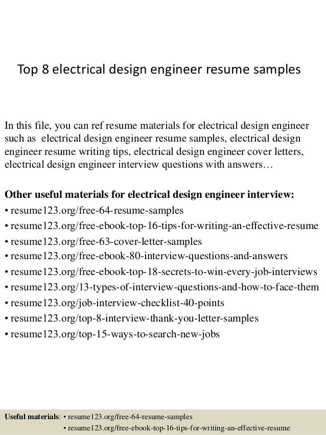 design engineer resume samples