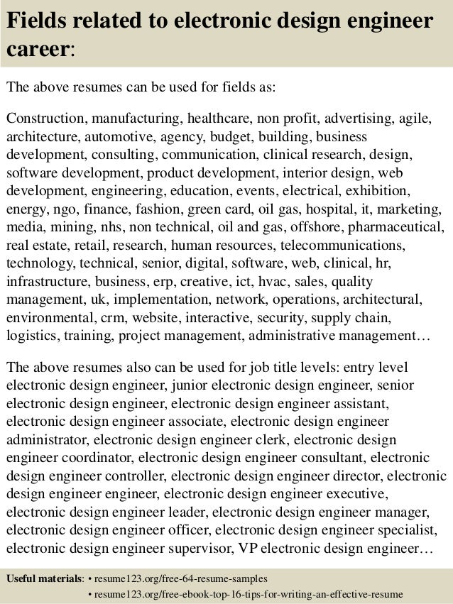 top 8 electronic design engineer resume samples electronics design engineer resume