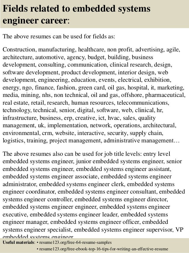 systems engineer sample resumes