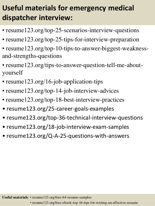 interview questions for 911 dispatcher