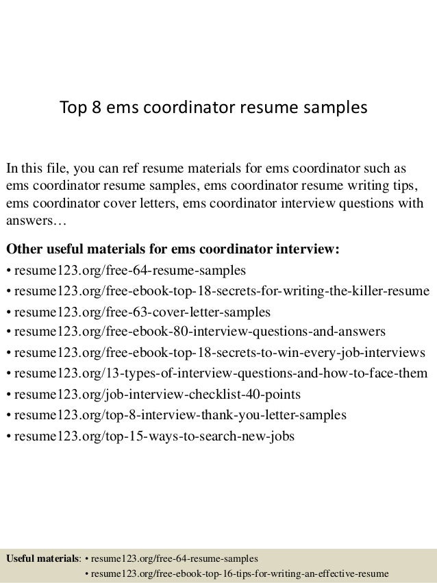 ems cover letter