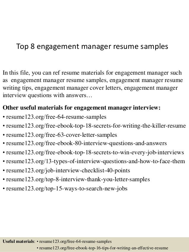 manager resume samples