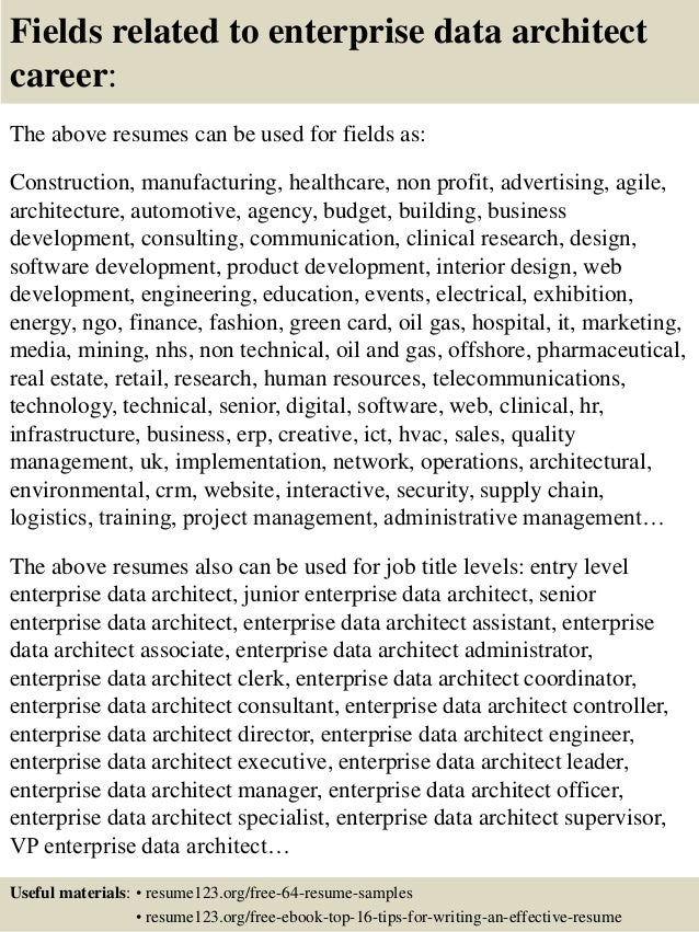 enterprise architecture resumes