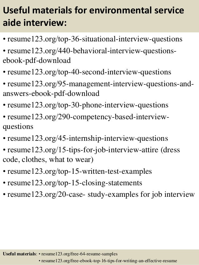 top 8 environmental service aide resume samples environmental services resume sample