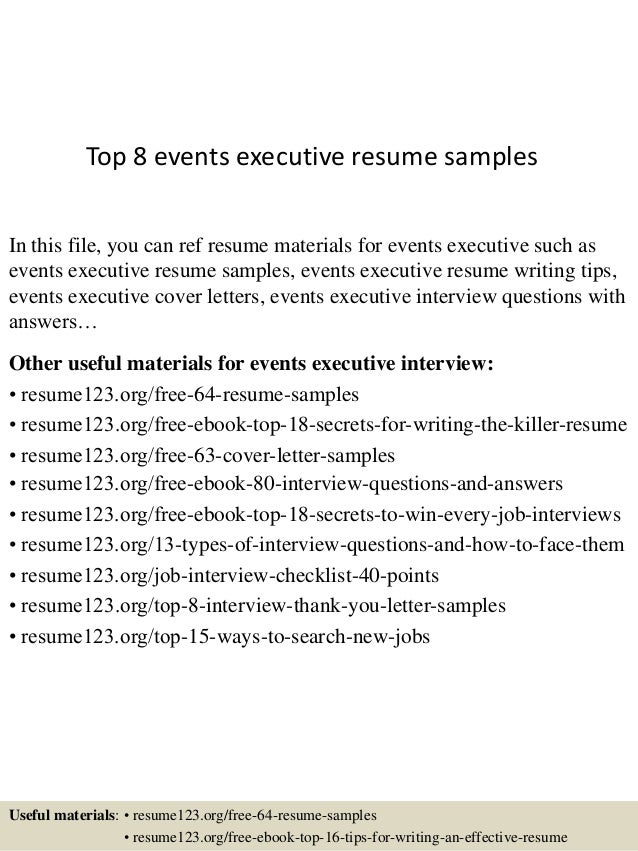 Executive Resume Samples