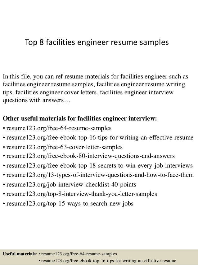 facility engineer resumes
