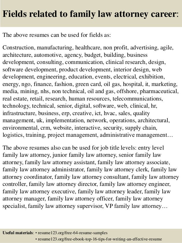 attorney resumes