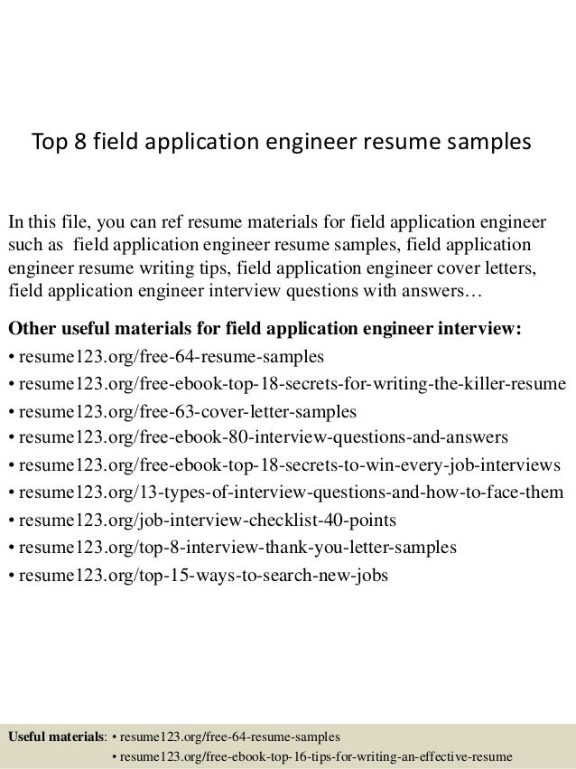 applications engineer resumes