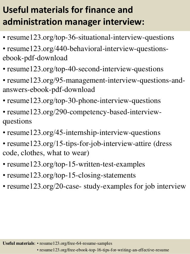 admin manager resume examples