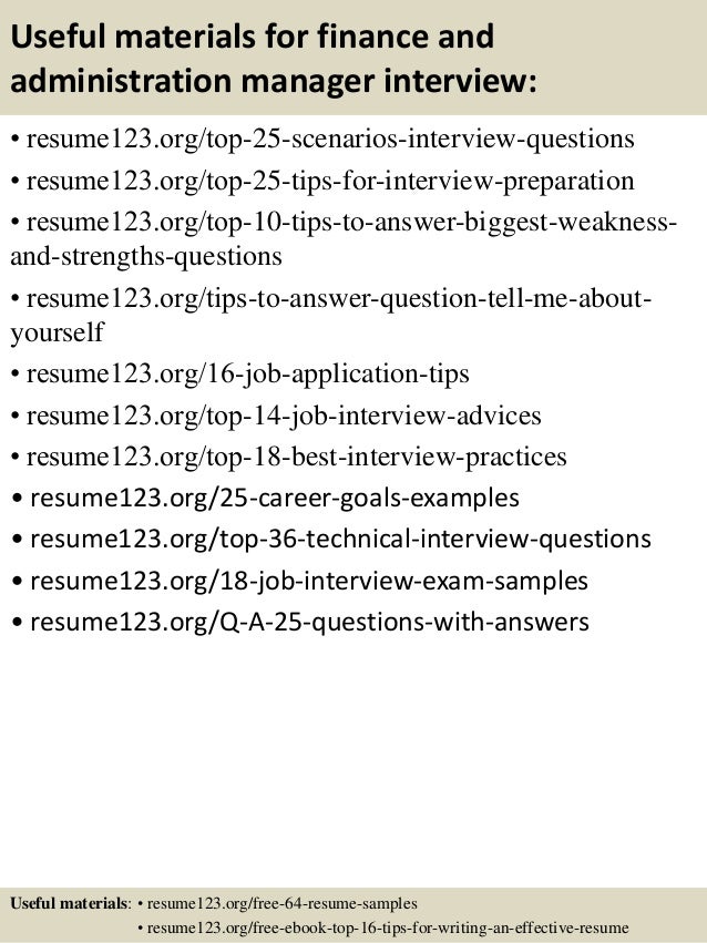 administrative manager resume