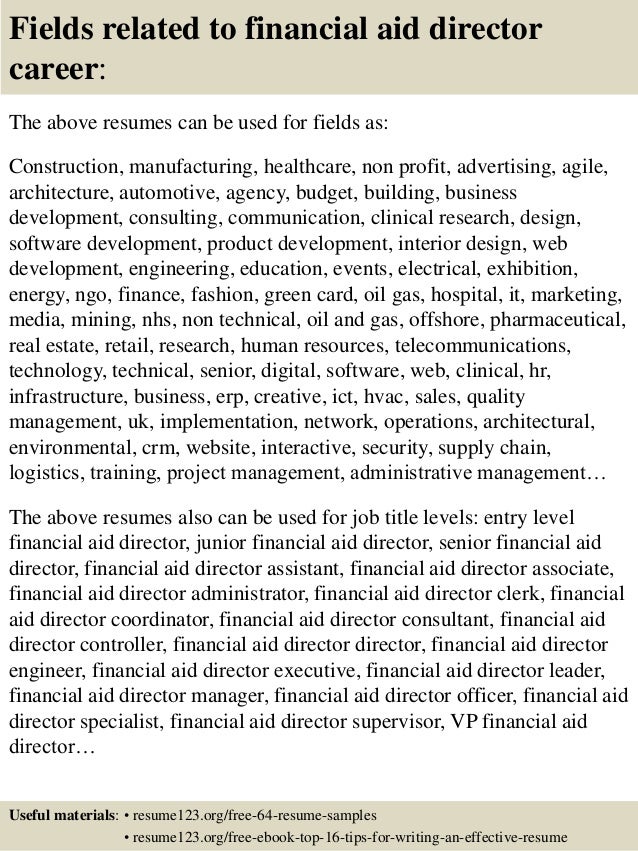 financial aid resumes financial aid resumes