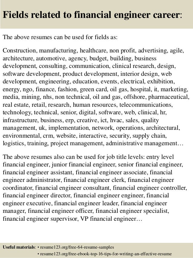 financial resumes