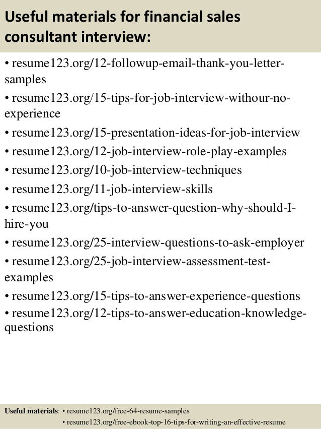 sales consultant resume samples