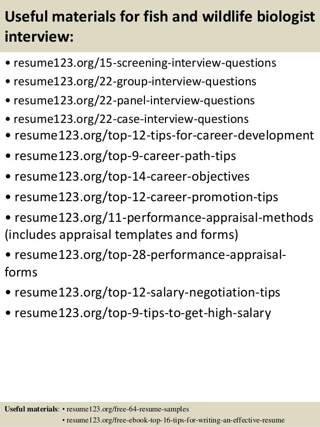 biologist resume samples